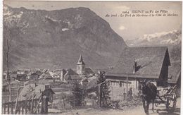 Savoie : UGINE : Vu Des Villas - Au Fond Le Fort De Marteau Et La Côte De Merlens : ( Animée - Attelage ) - Ugine