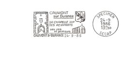 Département Du Vaucluse - Caumont Sur Durance -  Flamme Secap SPECIMEN - Mechanical Postmarks (Advertisement)