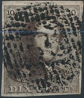 [O TB] N° 1d, 10c Brun-sépia TB Margé Et Obl Centrale 'D56' Walcourt - Cote: 175€ - 1849 Epaulettes