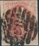 [O TB] N° 12, Filet Existant Au-dessus Avec Marges énormes Et Bord De Feuille Inférieur - 1858-1862 Medallions (9/12)
