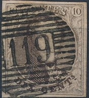 [O TB] N° 10A, TB Margé Et Obl Concours 'P119' Tongres, Coba +5 € - 1858-1862 Medallions (9/12)