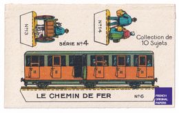 Jolie Chromo Image à Découper Chocolat Révillon Série Chemin De Fer Train Attelage Wagon - Railway Hitch Farm A37-83 - Revillon