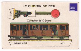 Jolie Chromo Image à Découper Chocolat Révillon Série Chemin De Fer Train Wagon Gare - Railway Car Station A37-85 - Revillon