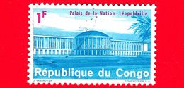 Repubblica Del CONGO - Usato - 1964 - Palazzo Della Nazione - Léopoldville - (Kinshasa) - 1 - Usados