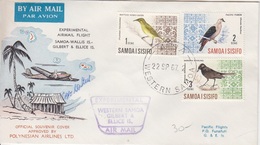 Vol Expérimental Samoa-Wallis Gilbert-Ellice, Obl. Apia Le 22 SP 67 + Cachet Spécial Et Signature - Samoa