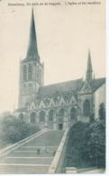 Alsemberg - De Kerk En De Trappen - L'Eglise Et Les Escaliers - 1917 - Beersel