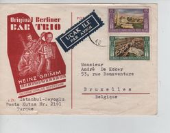 309PR/ CP Berliner Bar Trio Music Istambul 1953 > Belgium - Storia Postale