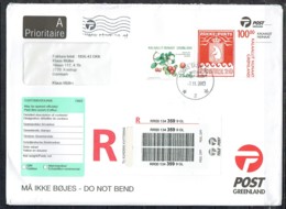 Greenland 2013.  Registered Mail Sent To Denmark. - Covers & Documents