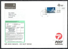 Greenland 2014.  Ordinary Mail Sent To Denmark. - Briefe U. Dokumente