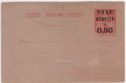 Entiers Postaux - Env- Taxe Reduite Pnematique Tube  60c Champlain - Pneumatiques