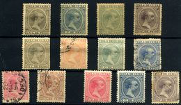 Cuba Nº 112/13, 115, 117, 124, 126, 127, 129, 137, 139, 148/9, 151. Año 1890/97 - Used Stamps