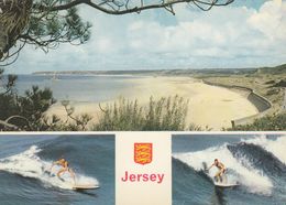 Postcard St Ouen's Bay Jersey [ Surf / Surfing Interest ] My Ref B24394 - Andere & Zonder Classificatie