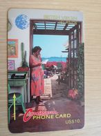 BRITSCH VIRGIN ISLANDS  US$ 10   BVI-18B   WOMAN ON PHONE      NEW LOGO      18CBVB     Fine Used Card   ** 2639** - Vierges (îles)