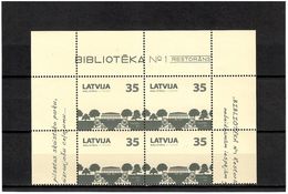 Latvia 2012 . Library-1, Restaurant. Block Of 4. Michel # 827 - Lettonie