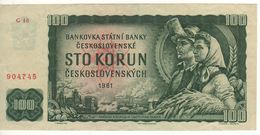 CZECHOSLOVAKIA   100 Korun   P91k    Prefix G     1961 - Cecoslovacchia