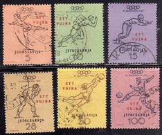 TRIESTE B 1952 OLYMPIC GAMES HELSINKI GIOCHI OLIMPICI OLIMPIADI OLIMPIADE COMPLETE SET SERIE COMPLETA USATA USED OBLITER - Afgestempeld