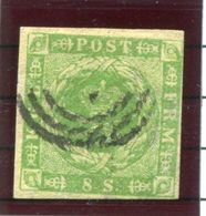 DENMARK 1857  8 Sk. Used.  Michel 5.  Signed Møller BPP. - Used Stamps