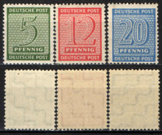 GERMANIA - OCCUPAZIONE INTERALLEATA - ZONA SOVIETICA - 1946 - WEST SASSONIA - LIPSIA - CIFRE - MNH - Nuovi