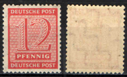 GERMANIA - OCCUPAZIONE INTERALLEATA - ZONA SOVIETICA - 1946 - WEST SASSONIA - LIPSIA - CIFRA - MH - Mint