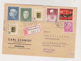GERMANY 1955 NURNBERG Nice Registered Cover - Covers & Documents