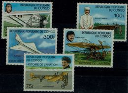 CONGO 1977 AVIATION MI No 593-7 MNH VF!! - Luchtballons