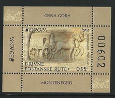 MONTENEGRO / CRNA GORA  - EUROPA 2020 - "ANTIGUAS RUTAS POSTALES - ANCIENT POSTAL ROUTES" - SOUVENIR SHEET - 2020