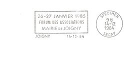 Département De L'Yonne - Joigny -  Flamme Secap SPECIMEN - Mechanical Postmarks (Advertisement)