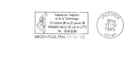 Département Du Val D'Oise - Argenteuil -  Flamme Secap SPECIMEN - Mechanical Postmarks (Advertisement)