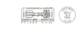 Département Du Val D'Oise - Roissy -  Flamme Secap SPECIMEN - Mechanical Postmarks (Advertisement)
