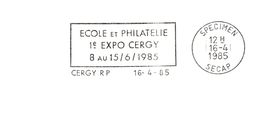 Département Du Val D'Oise - Cergy -  Flamme Secap SPECIMEN - Mechanical Postmarks (Advertisement)