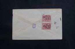IRAN / PERSE - Affranchissement  Surchargés En Paire De 1903/04 Au Verso D'une Enveloppe, à Voir  - L 64633 - Iran