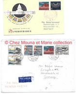 TOKOSHIMA JAPON DONT FDC BARBEL SCHWEIZER ESSLINGEN ALLEMAGNE - ENVELOPPES LOT DE 2 - Oblitérés