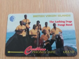 BRITSCH VIRGIN ISLANDS  US$ 10  BVI-103C   LASHING DOGS      103CBVC     Fine Used Card   ** 2669** - Islas Virgenes