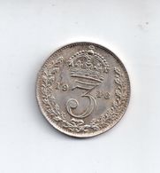 REF MON4  : Monnaie Old Coin Grande Bretagne 3 Pence 1918 - F. 3 Pence