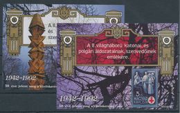 1992. Red Cross (I.)-(II.) Commemorative Sheet Pair - Souvenirbögen