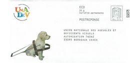 PAP UNADEV - CHIEN / REPIQUAGE Marianne CIAPPA GRIS "ECOPLI"  / Autorisation N° 76062 (YT 4766 2013)// Lot H - PAP : Antwoord /Ciappa-Kavena