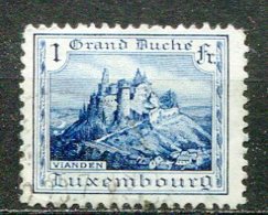 LUX 1924 Yv. N° 157  (o)  1f Vianden Cote  0,75  Euro BE  2 Scans - Altri & Non Classificati