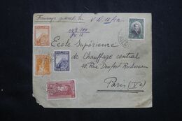 TURQUIE - Enveloppe En Recommandé VD De Galata Pour La France En 1929, Grille De Chargement Au Verso - L 64699 - Cartas & Documentos