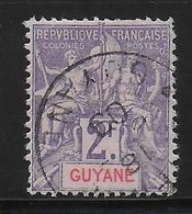 GUYANE - 1900 - YVERT N° 48 OBLITERE - COTE 2020 = 22 EUR. - Usados