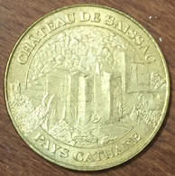 11 CHÂTEAU DE SAISSAC PAYS CATHARE MDP 2008 MÉDAILLE SOUVENIR MONNAIE DE PARIS JETON TOURISTIQUE MEDALS COINS TOKENS - 2008