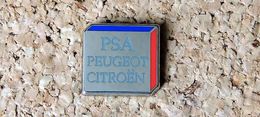 Pin's PSA PEUGEOT CITROËN - Logo - Chromé - Fabricant DECAT - Peugeot