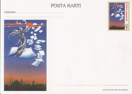 88803- WOMAN, LETTERS, POSTCARD STATIONERY, UNUSED, TURKEY - Postal Stationery