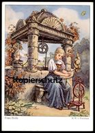 ALTE POSTKARTE MÄRCHEN FRAU HOLLE MÄDCHEN AM BRUNNEN HANS WOLFF VON PONICKAU Fairy Tale Fablé Ansichtskarte Cpa Postcard - Contes, Fables & Légendes