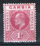 Gambia Edward VII Definitive 1d Stamp From 1902. - Gambia (...-1964)