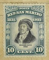 SAN MARINO-100 Th ANNIVERSARY OF THE DEATH OF MELCHIORRE DELFICO-USED STAMP - Oblitérés