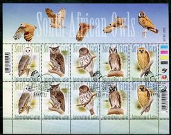 Südafrika South Africa Mi# 1740-4 KLB Gestempelt(FDC/SST)/used/CTO - Fauna Birds Owls - Sin Clasificación