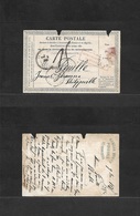 Algeria. 1875 (7 Dec) EL Arrouch - Phillippeville. Carte Postale Usage In Algeria, Insuff Prepaid + Stamps Missing Or Da - Algeria (1962-...)