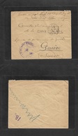 Algeria. 1916 (10 July) WWI. Sidi Bel Abbis. FM First Foreign Regiment Envelope Usage To Red Cross / Switzerland, Geneve - Algeria (1962-...)