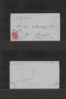 Argentina. 1863 (5 Nov) Tucuman - Rosario. E Fkd 5c Intense Lilac-rose Escardito Issue "no Account" Full Good Margin, Ti - Other & Unclassified