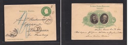 Argentina - Stationery. 1901 (15 Mar) Buenos Aires - Germany, Blankenese (6 April) 5c Green Illustrated Stat Card + "0"  - Other & Unclassified